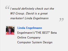 Linda Englemann testimonial W3 Group Marketing Atlanta