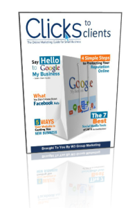 Free marketing magazine Clicks to clients 1st issue 3d cover