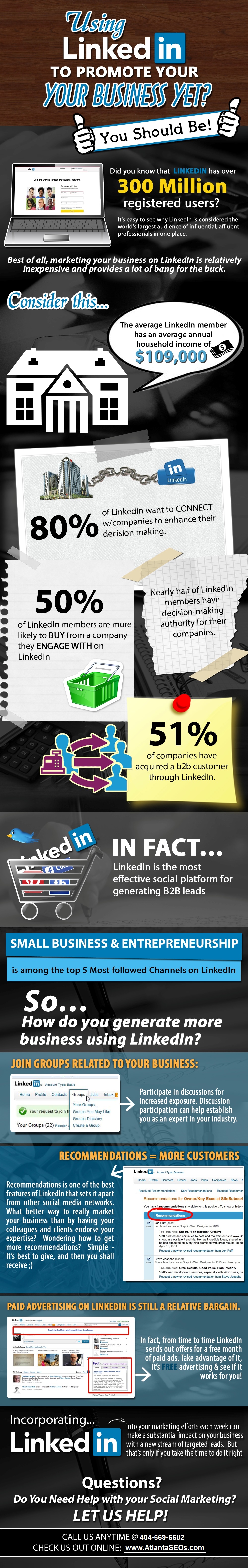 Infographic Are You Using LinkedIn to Promote Your Business Yet