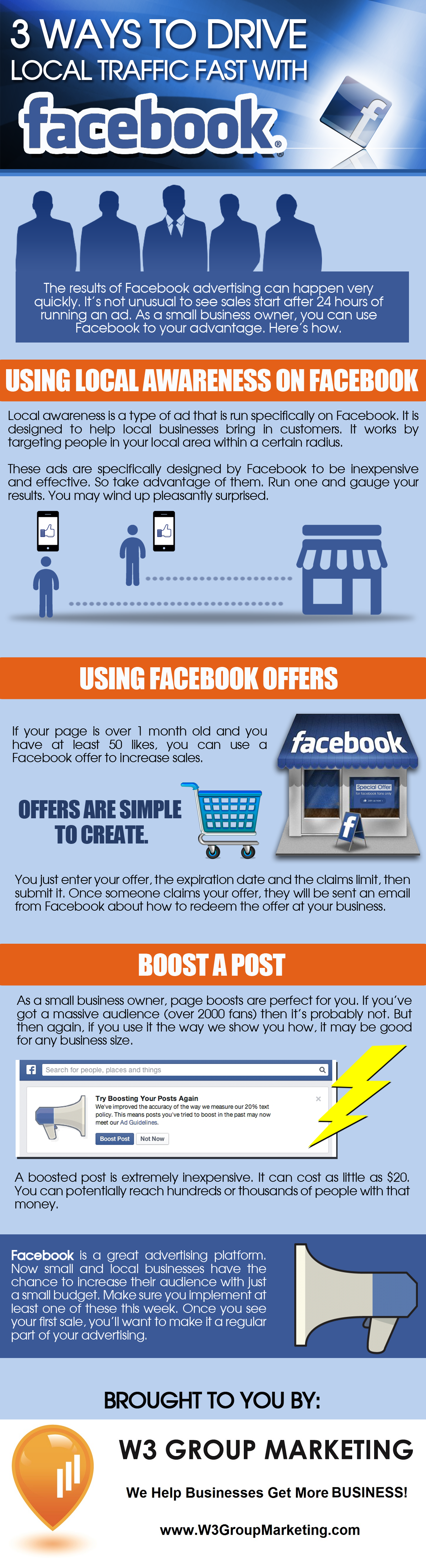 Infographic: Three Ways to Drive Local Traffic Fast with Facebook Advertising