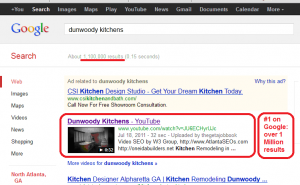 Dunwoody Kitchens video SEO example